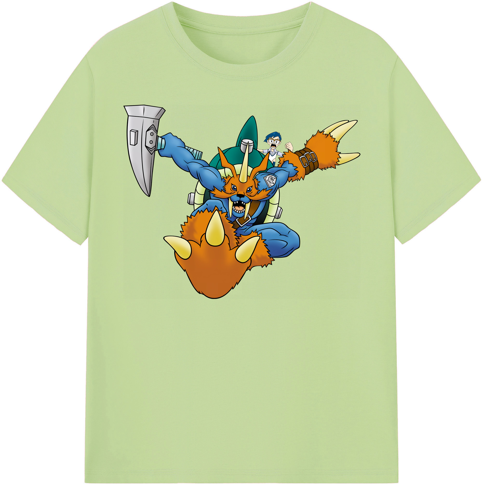 （画像用） Digimon デジタルモンスター/デジモン 綿100％半袖Tシャツ（フロントプリント）